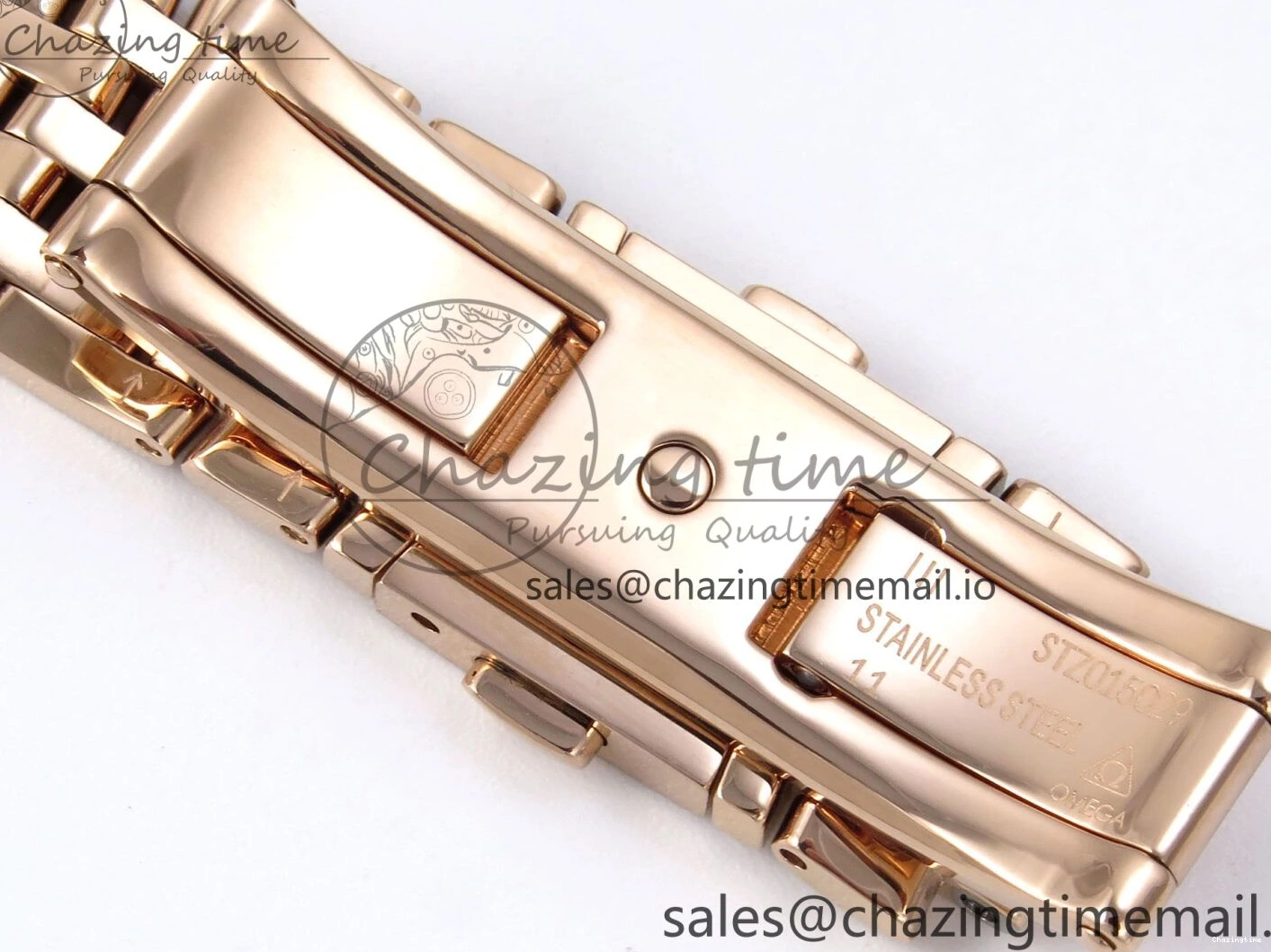 0102 De Ville Prestige Ladies RG VSF 1:1 Best Edition Brown Diamonds Dial on RG Bracelet A Sophisticated 7681